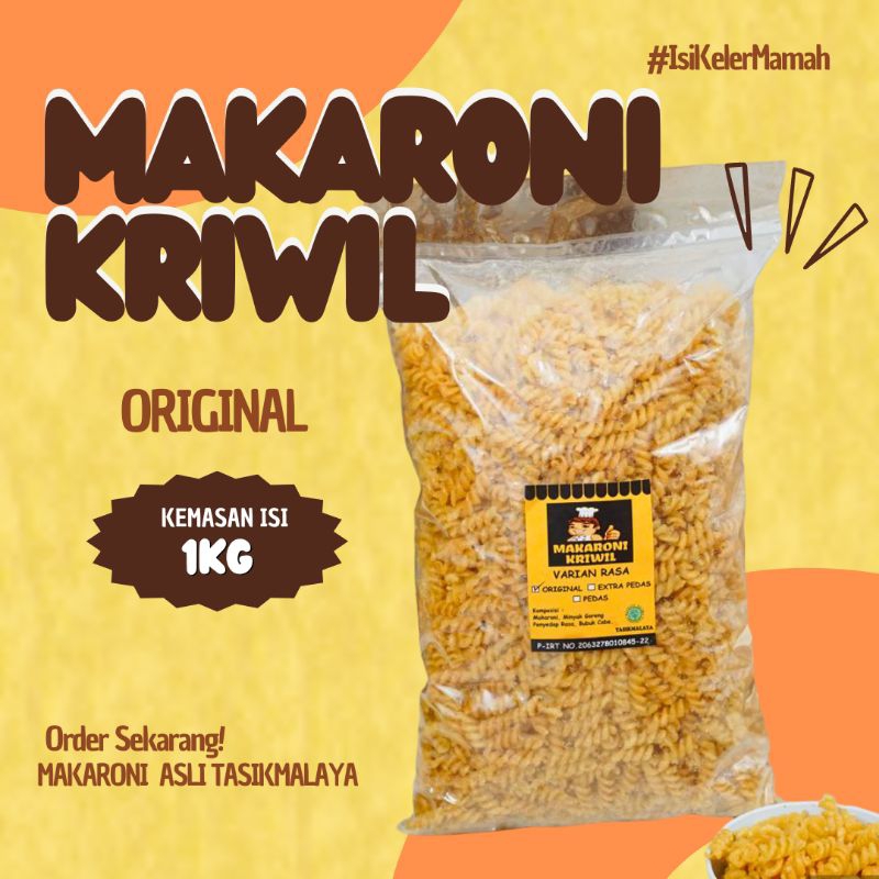 

Makaroni Bantet Kriwil Spiral best seller Asli Tasikmalaya 1Kg