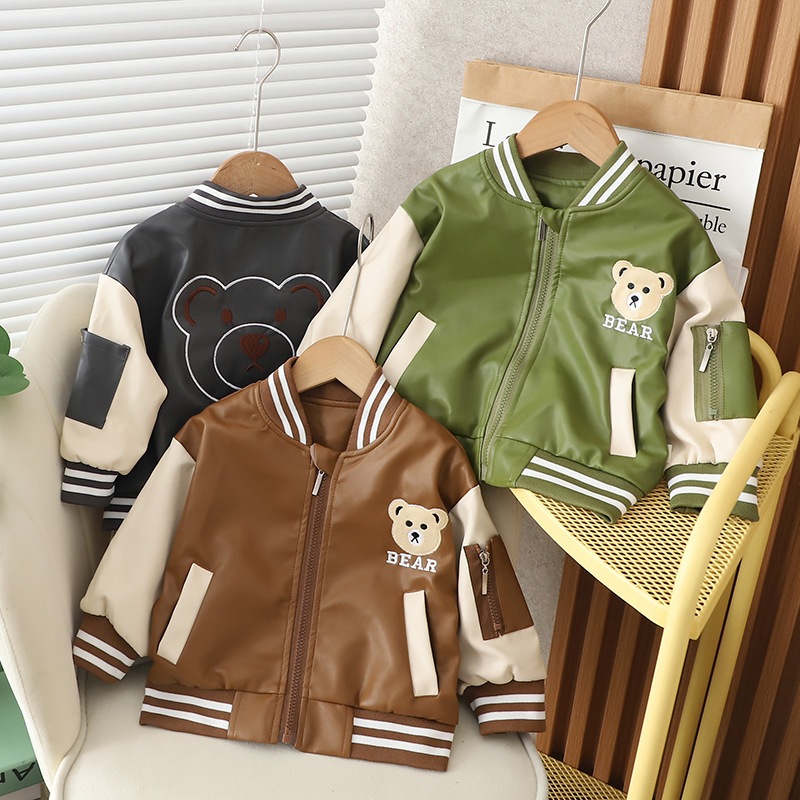 Jaket Kulit Anak Laki Laki Jaket Anak JONESbear 1 - 7 tahun