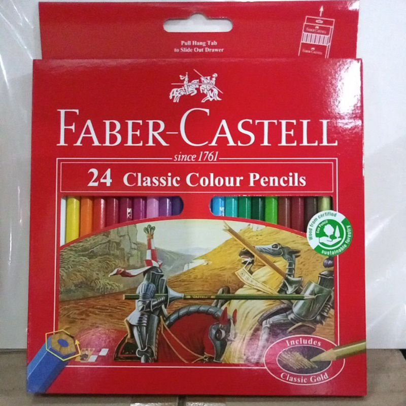 

faber-castell 24 classic colour pencils panjang / pcs