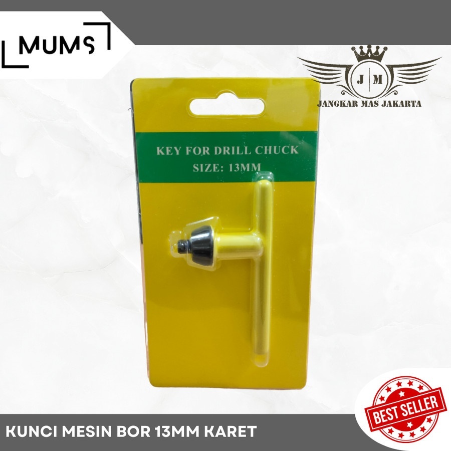Kunci Kepala Mesin Bor Listrik 13mm Drill Chuck Key 13 mm Lapis Karet Premium For Electric Drill Chu