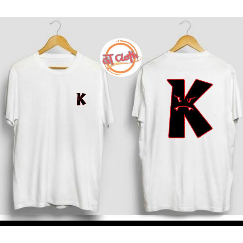 LOGO Inisial Nama Huruf K Cute Monster Baju Kaos Distro Premium Pria Wanita Combed30s