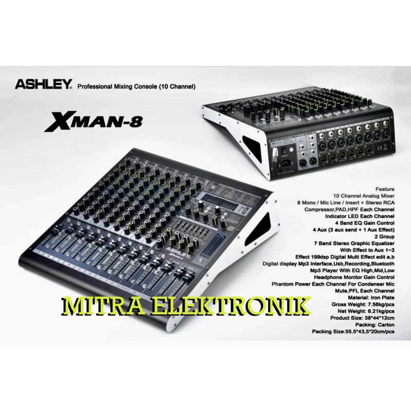 MIXER ASHLEY XMAN 8 CHANNEL 2024 / Mixer Ashley 8 channel Xman8 Original Compres