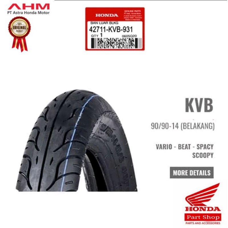 42711-KVB-931 90/90-14 Ban Belakang Federal AHM Vario Beat Spacy Vario 125