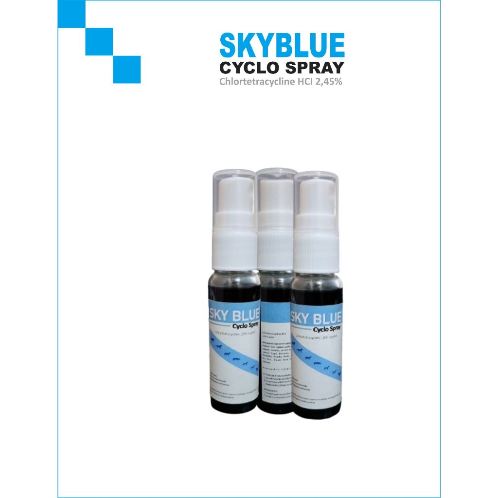 Lovemiauw Sky Blue - Cyclo Spray Obat Luka Hewan