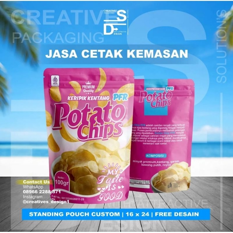 STANDING POUCH | SACHET | CENTER SEAL | GUSSET | CUSTOM MINIMAL ORDER 500 PCS KEMASAN MAKANAN CUSTOM