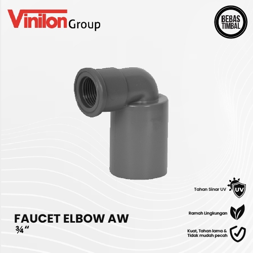 Faucet Elbow PVC AW 3/4 Inch Vinilon