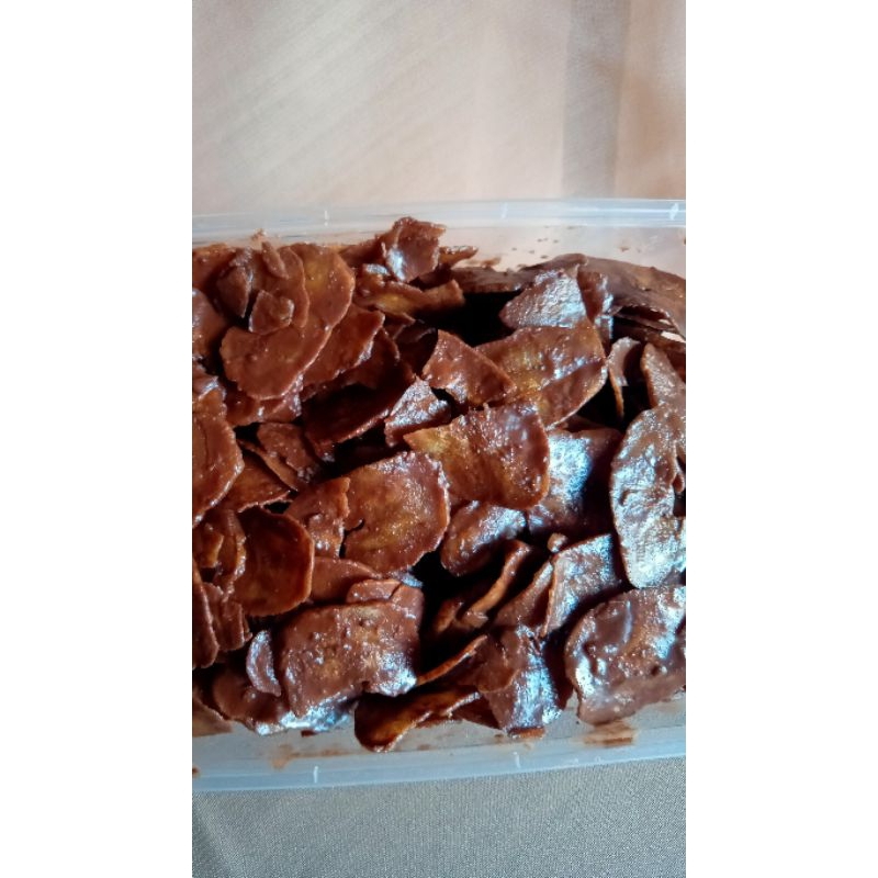 

SEKECHO KERIPIK PISANG COKLAT LUMERRR FULL COKLAT 250gr