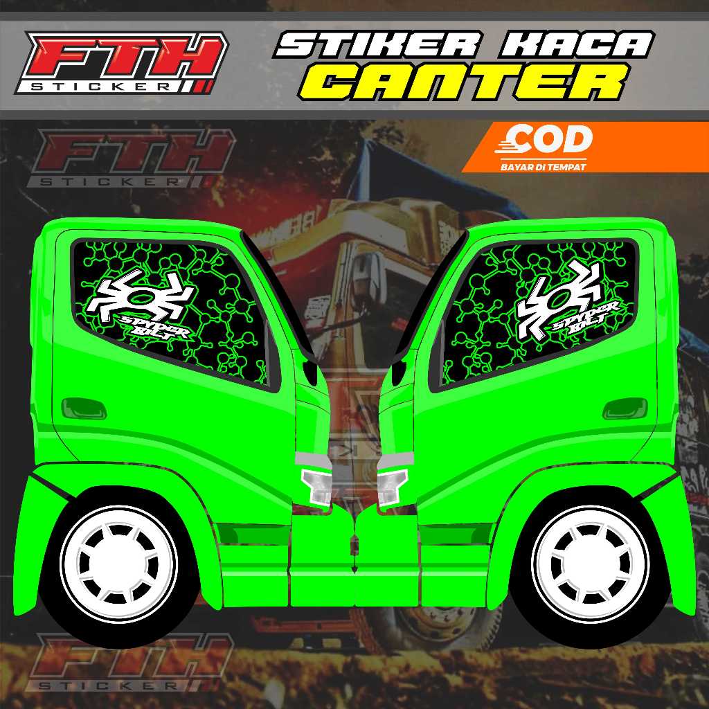 STIKER ONE WAY KACA SAMPING TRUK HINO/DYNA STIKER KACA TRUK HINO