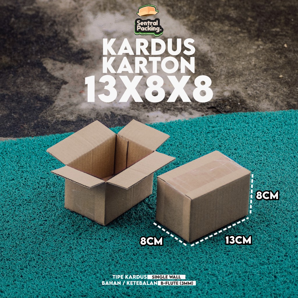 

Kardus Karton Polos / 13x8x8 / Kardus Packing / B-Flute