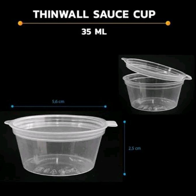 Cup Saos 35ml DM - Tempat Saos Sambel Plastik Container sauce 35ml DM