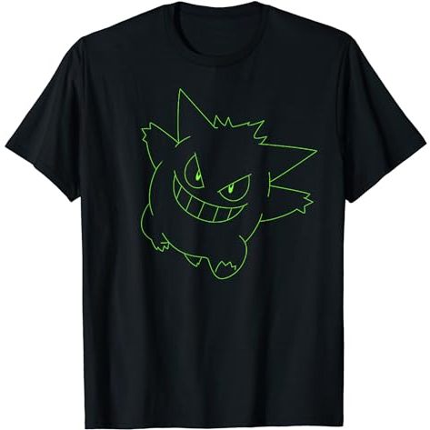 BAJU KAOS Pokémon Gengar Outline T-Shirt