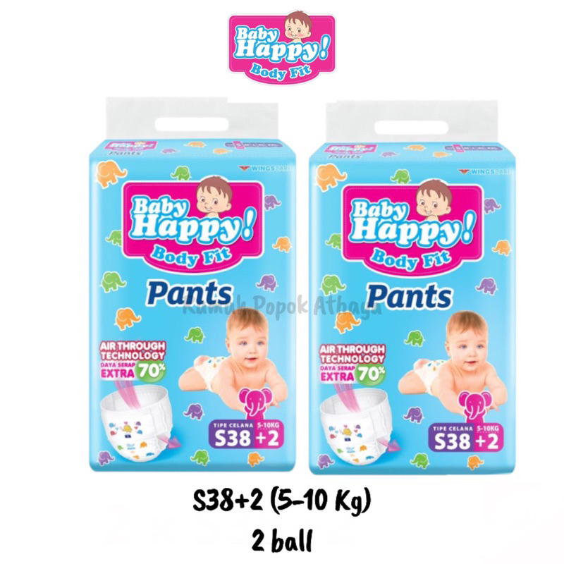 Baby Happy Body Fit Pants Twin Pack (Isi 2 ball)