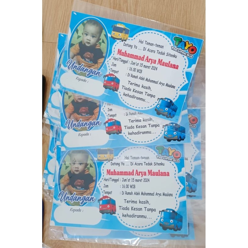 Undangan Ultah/Tedhak Siten + Plastik