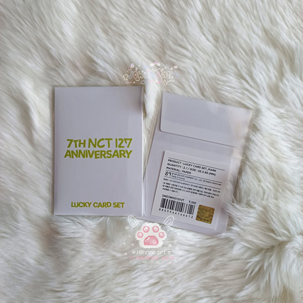 MD SEALED Lucky Card Mark anniv 127, 4 cut johnny the link, sungchan 90s love, jeno hot sauce holo