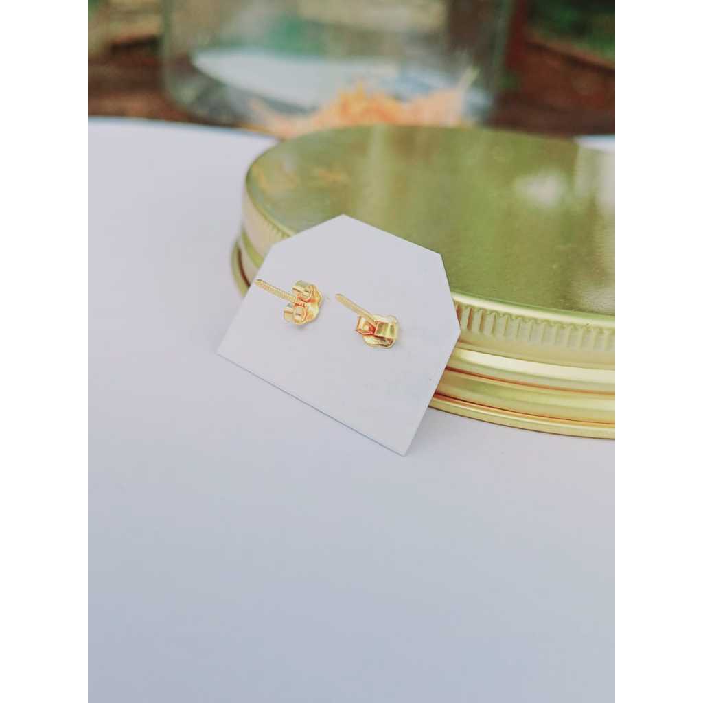 Ulir Penahan Anting Tindik Setengah Gram Untuk Kunci Giwang Tusuk Emas Asli