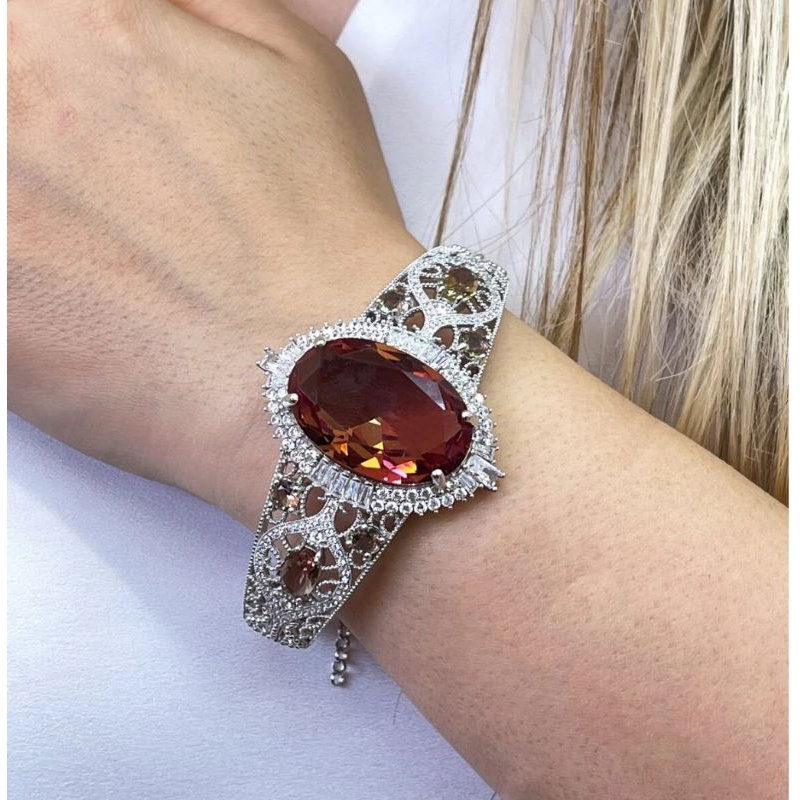 Gelang Bangle Zultanite s925 Sosialita Looks Ori Turki (Hampir 30 Gram) s925