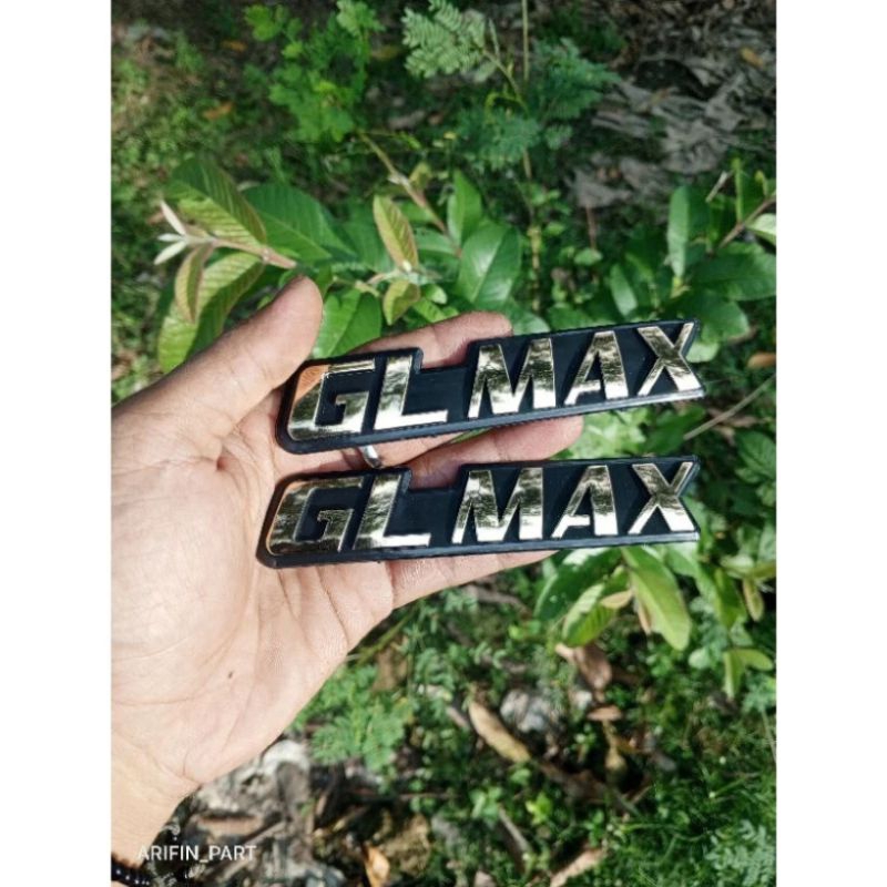 emblem tutup aki kempolan aki gl max set kanan kiri emblem box aki gl max