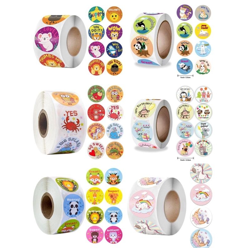 

(RGZ) STIKER LABEL TERIMA KASIH / STIKER LABEL BULAT / STIKER ROLL / STIKER TEMPEL ROLL