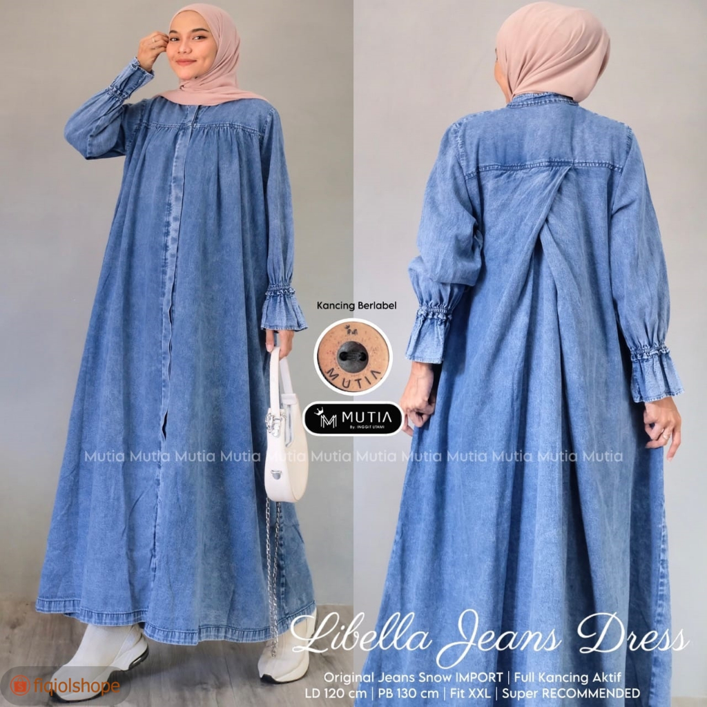 Baju Wanita Libella Jeans Dress by Mutia
