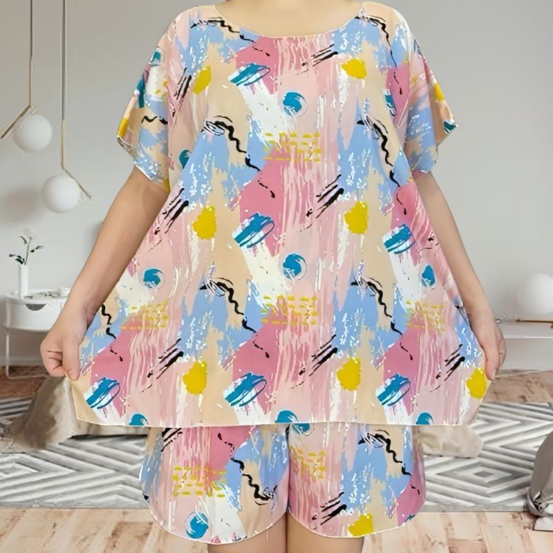 one set jumbo setelan baju celana jumbo wanita