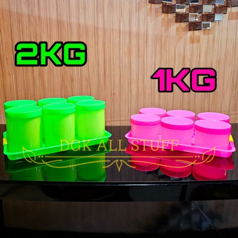 Toples Stoples Bulat Tonam Topnam Nampan Talam Alas Set Tempat Wadah Kue Kering Snack Lebaran Ramada