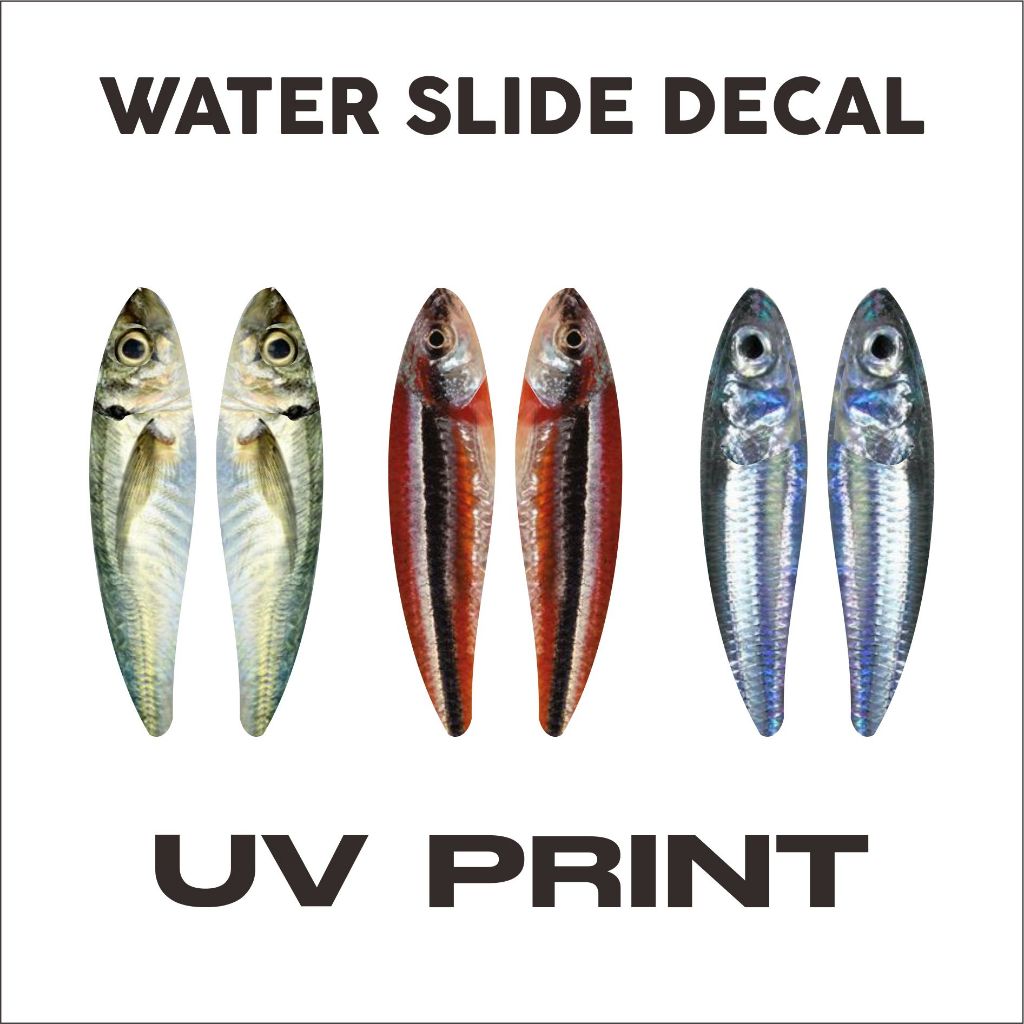 decal water slide untuk umpan minnow stickbait mini swim