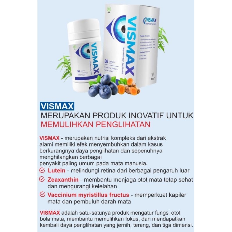 TERLARIS OBAT MATA ASLI VISMAX ORIGINAL