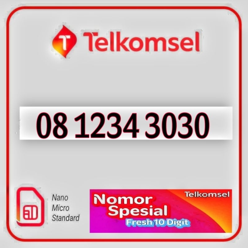 Nomor cantik simpati 10 digit nomer kartu perdana Telkomsel simpati prabayar 10digit limited edition