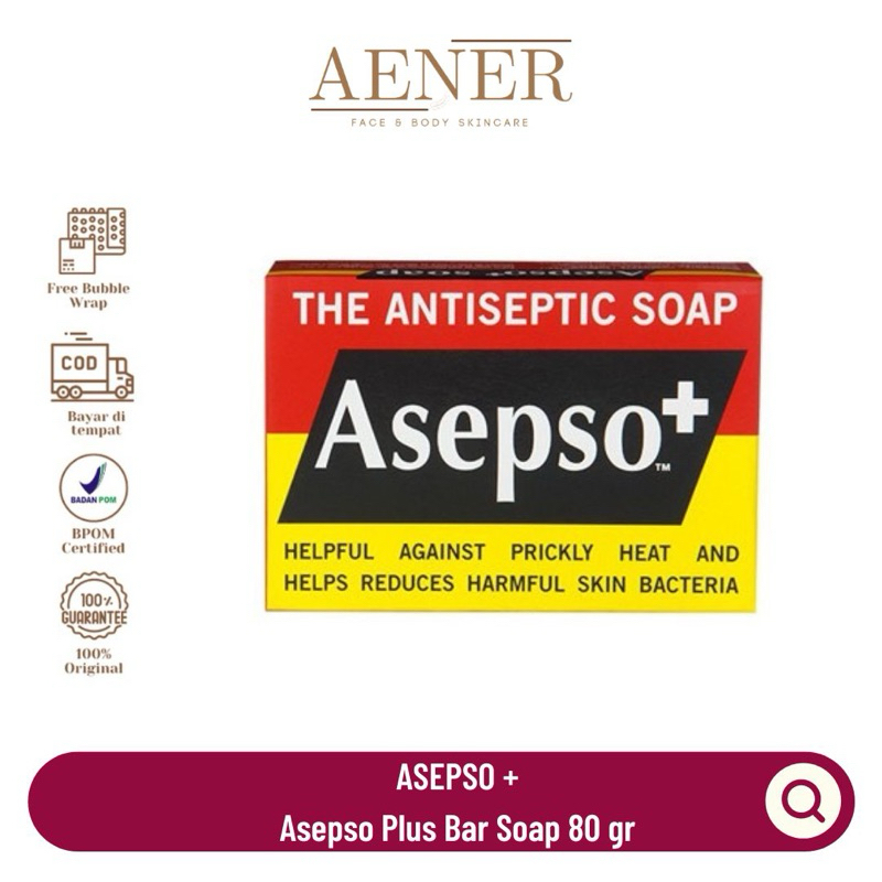 ASEPSO+ BAR SOAP 80 GR | ASEPSO PLUS SOAP | SABUN ASEPSO PLUS