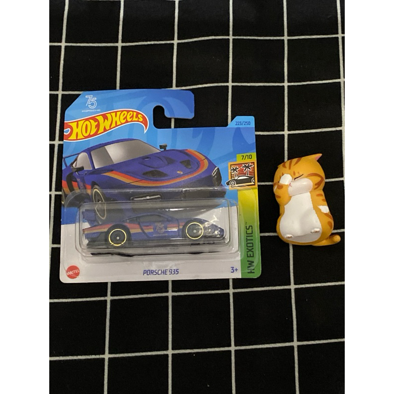 Hotwheels Porsche 935 Blue Short Card