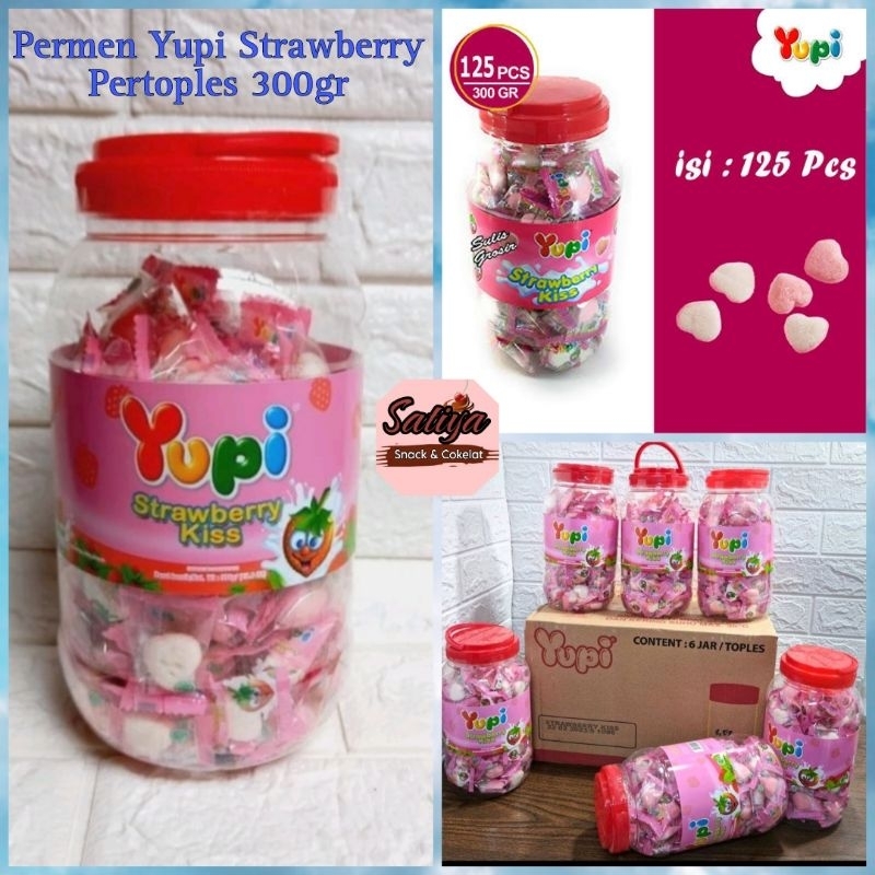 

Permen Yupi Strawberry Toples 300gr