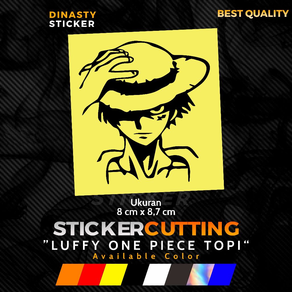 

STICKER STIKER CUTTING LUFFY ONE PIECE TOPI