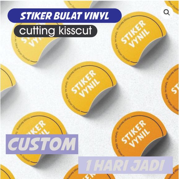 

CETAK STIKER BULET VINYL ANTI AIR CETAK STIKER KEMASAN LABEL MAKANAN MINUMAN SNACK ANTI AIR BENTUK BULAT