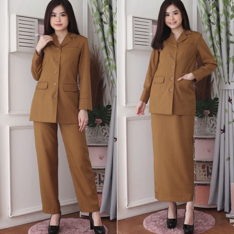 BLAZER WANITA BV LYNELLE  Seragam PNS  Baju PDH PNS Wanita  Baju Dinas Pemda Wanita  Baju Khaki PNS 