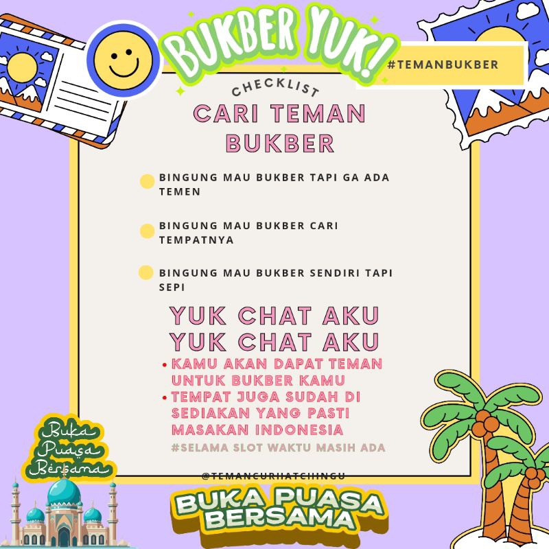 

TEMAN BUKBER,BUKA PUASA BERSAMA, BUKBER TIME, RAMADHAN BERKAH