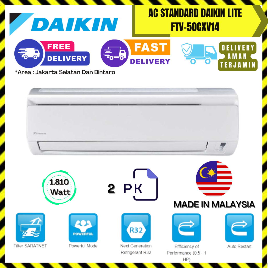 AC DAIKIN 2 PK FTV50CXV14 STANDARD MALAYSIA