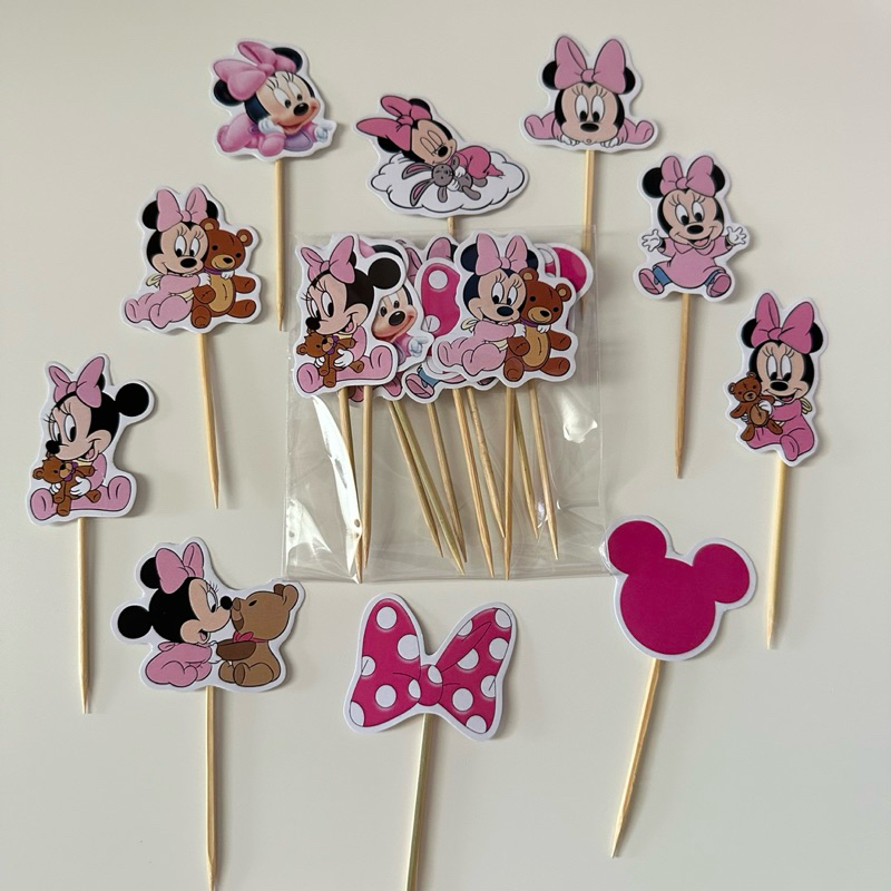 TOPPER CUPCAKE MINNIE MOUSE / HIASAN CUPCAKE MINNIE MOUSE / HIASAN KUE MINNIE MOUSE / MINNIE MOUSE