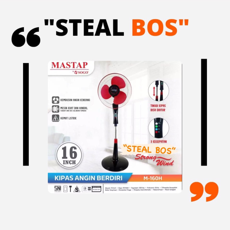 Stand Fan mastap 16inch/kipas berdiri mastap 16inch(M-160H)/kipas angin murah mastap