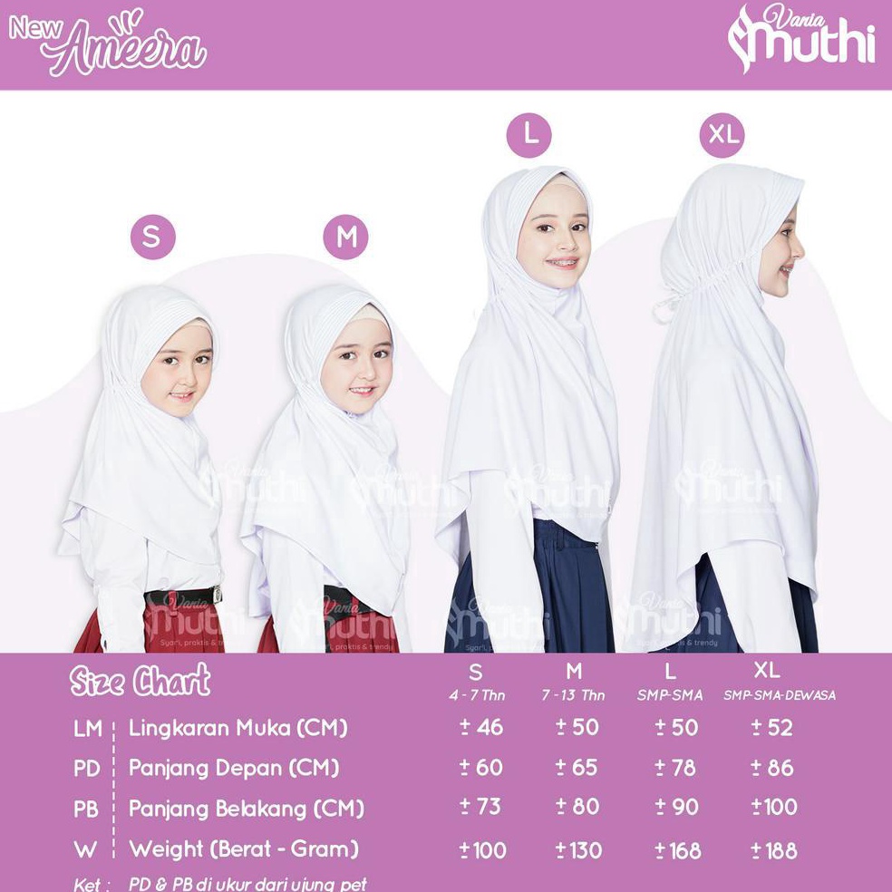 UYW344 XPRESS Jilbab Hijab Kerudung Anak Perempuan Instan Kaos Serut Sekolah TK SD SMP SMA Remaja De