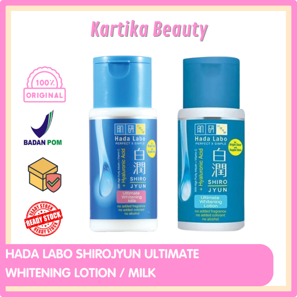 HADA LABO SHIROJYUN ULTIMATE WHITENING LOTION / WHITENING MILK SIROJUN HADALABO SKIN CARE PENCERAH W