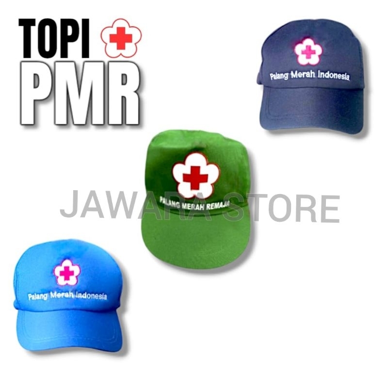 Topi Pmr Biru Navy Hijau Sekolah Madya Smp