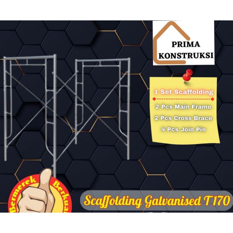 scaffolding galvanis tinggi 170cm