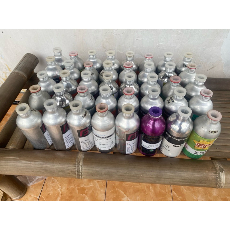 kaleng bekas tuang parfum 500 ml & 1liter