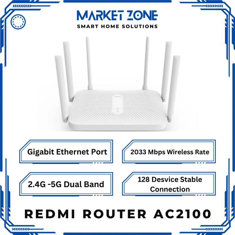 Redmi Router AC2100 Gigabit 2033 Mbps Wireless Dual Band 6 Antenna