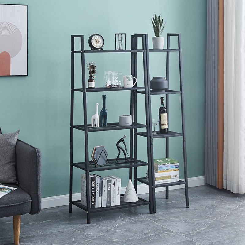 Rak Trapesium 4 Tingkat - Rak dapur Penyimpanan Putih Rak Penyimpanan Logam Rak Penyimpanan Serbagun