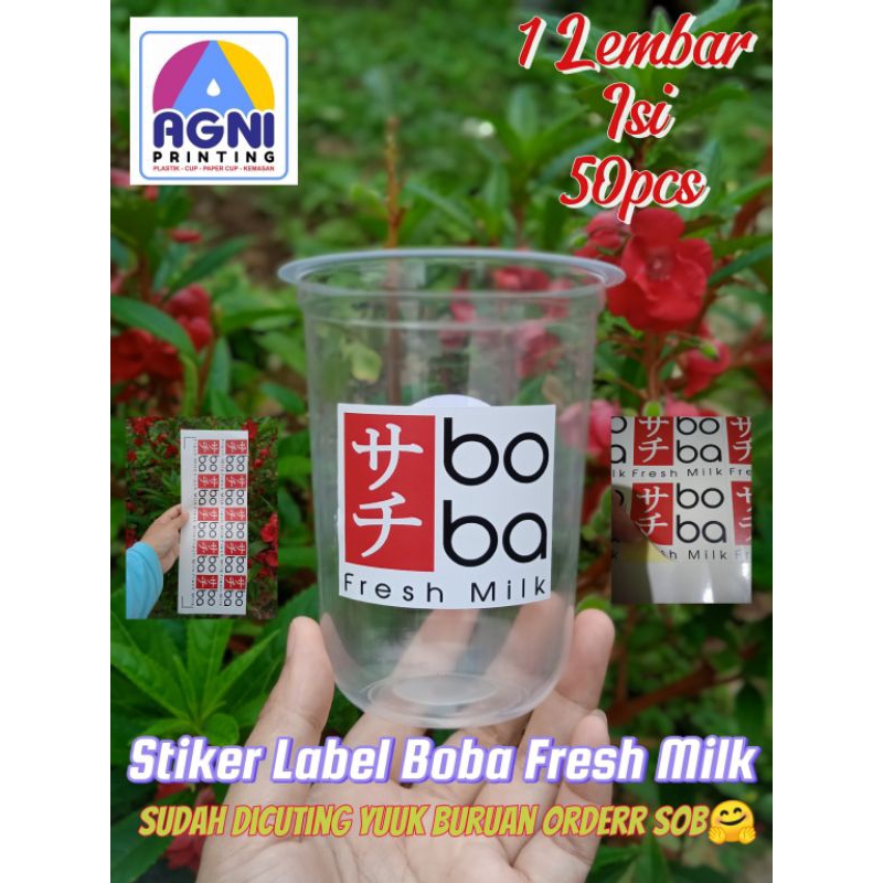 

Stiker Label Boba Fresh Milk 1 lembar isi 50pcs bisa COD