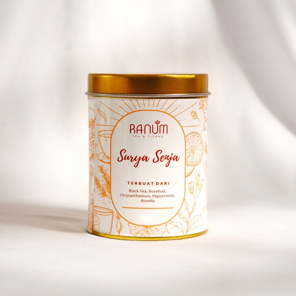 

SURYA SENJA / Artisan Tea Blend / Premium Tea Blend Black Tea Floral / Antioksidan & Energy Recharge Tea / Loose Leaf 40gr - RANUM
