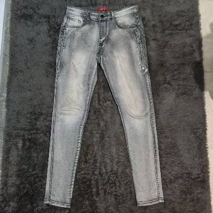 Rucas S4 Ceramic Grey Biker Jeans Denim