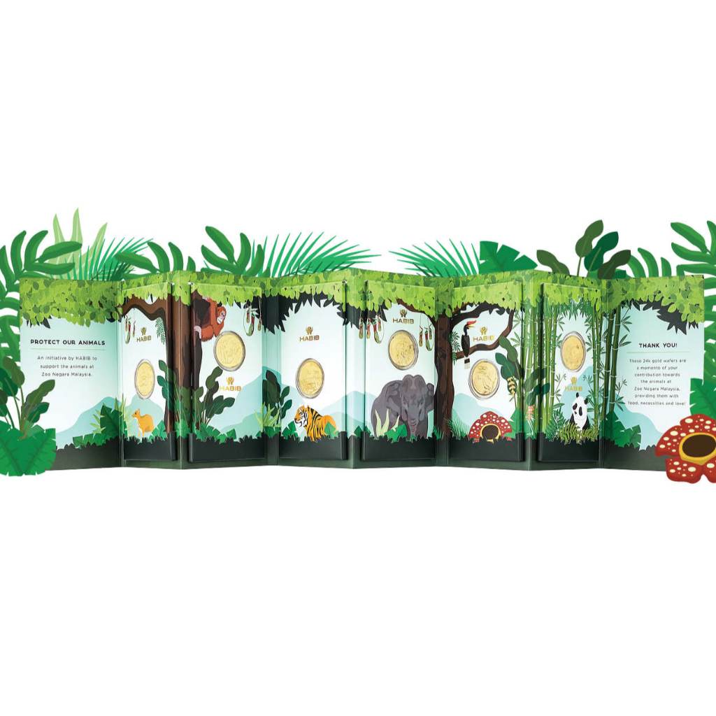 Logam Mulia Malaysia HABIB Zoo 0,2 gram x 6 pcs (total 1,2 gram)