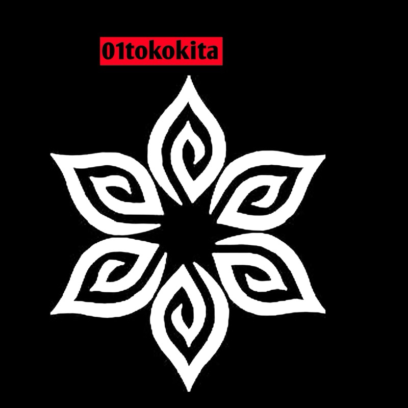 Sticker cutting bunga mekar variasi helm motor berkualitas Stiker cuting bunga kembang batik kekinia